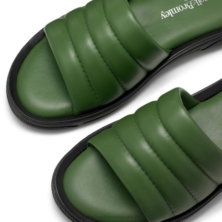 vert 8BN6516 Hommes Russell And Bromley sandale à glissière de luxe