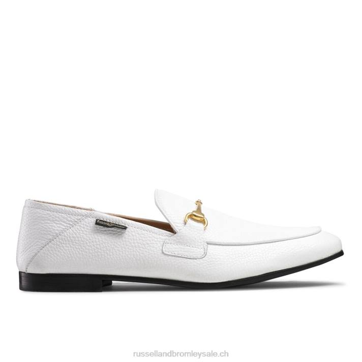 blanc 8BN6571 Hommes Russell And Bromley mocassin m mocassin à mors