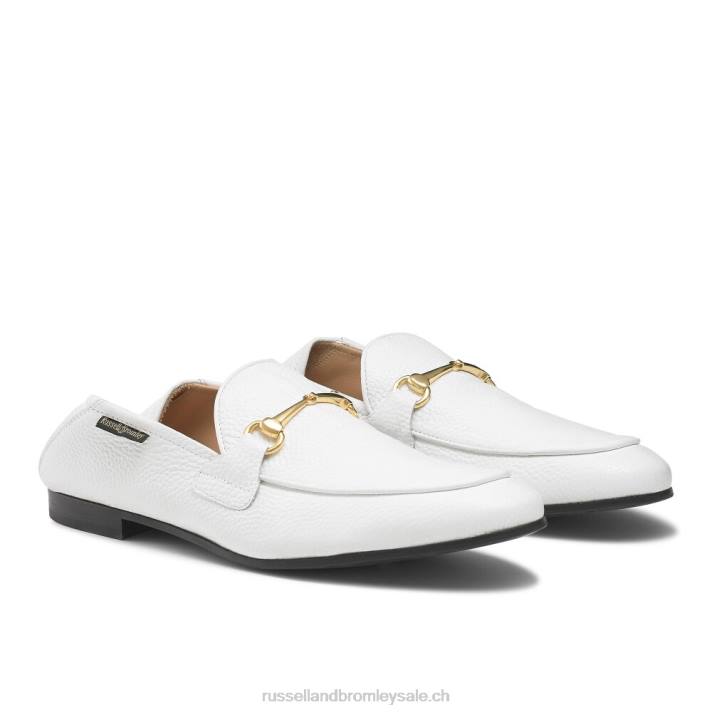 blanc 8BN6571 Hommes Russell And Bromley mocassin m mocassin à mors