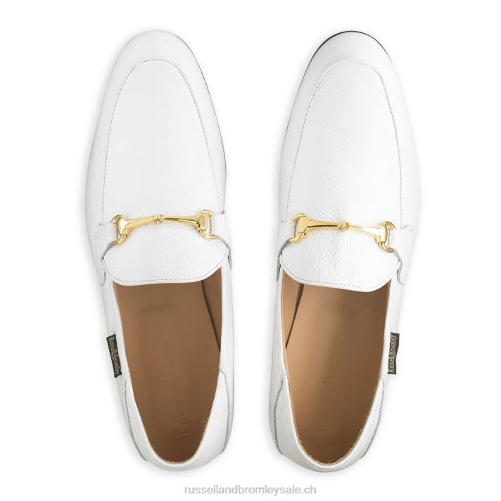 blanc 8BN6571 Hommes Russell And Bromley mocassin m mocassin à mors