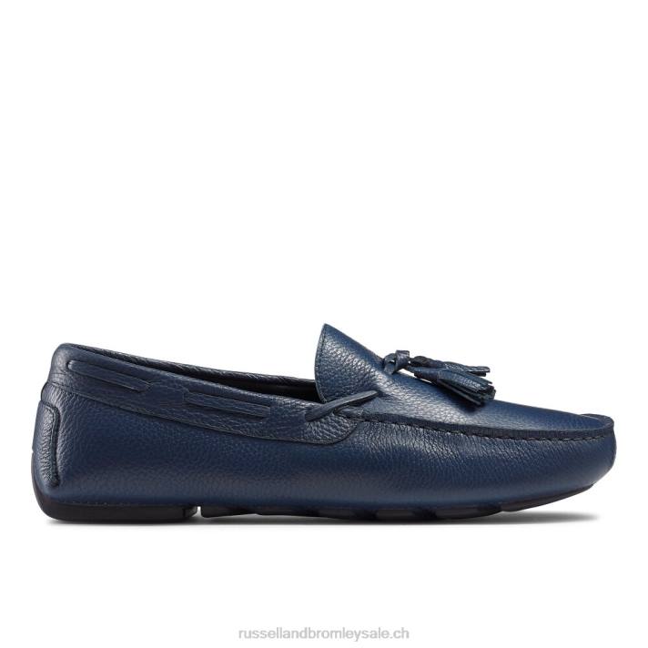 bleu 8BN6492 Hommes Russell And Bromley pilote de pompon monza