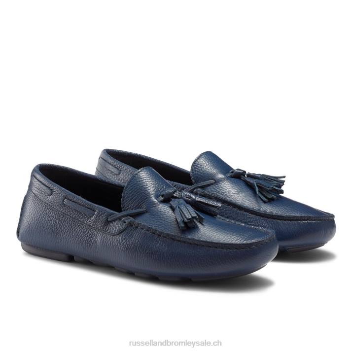 bleu 8BN6492 Hommes Russell And Bromley pilote de pompon monza