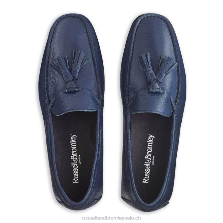 bleu 8BN6492 Hommes Russell And Bromley pilote de pompon monza