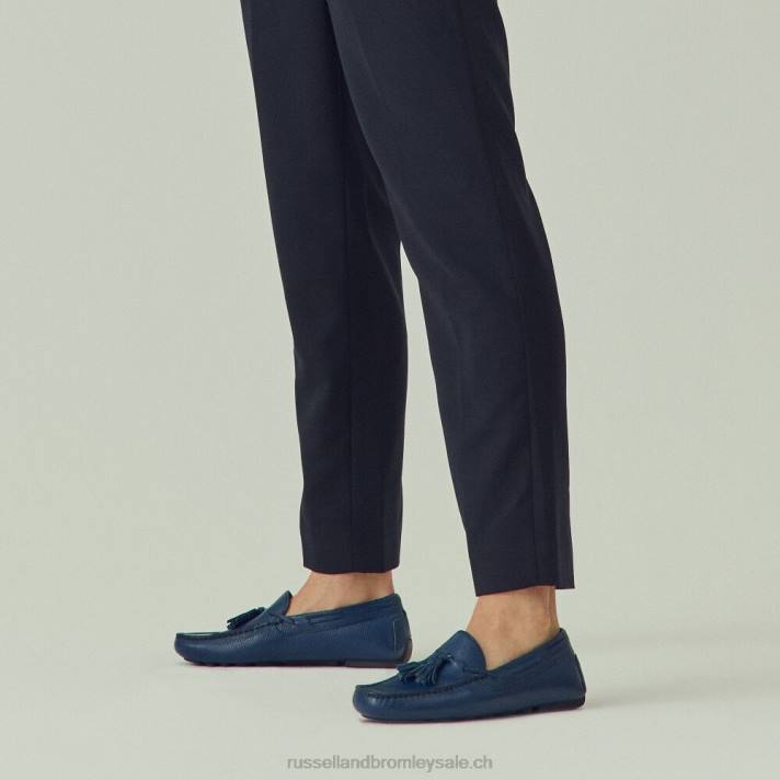 bleu 8BN6492 Hommes Russell And Bromley pilote de pompon monza
