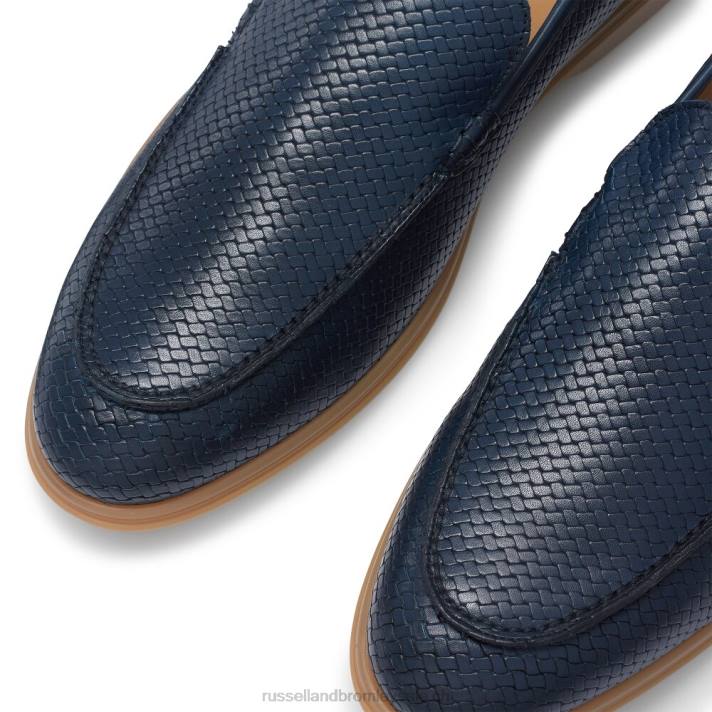 bleu 8BN6567 Hommes Russell And Bromley zeno tissage tampon à enfiler