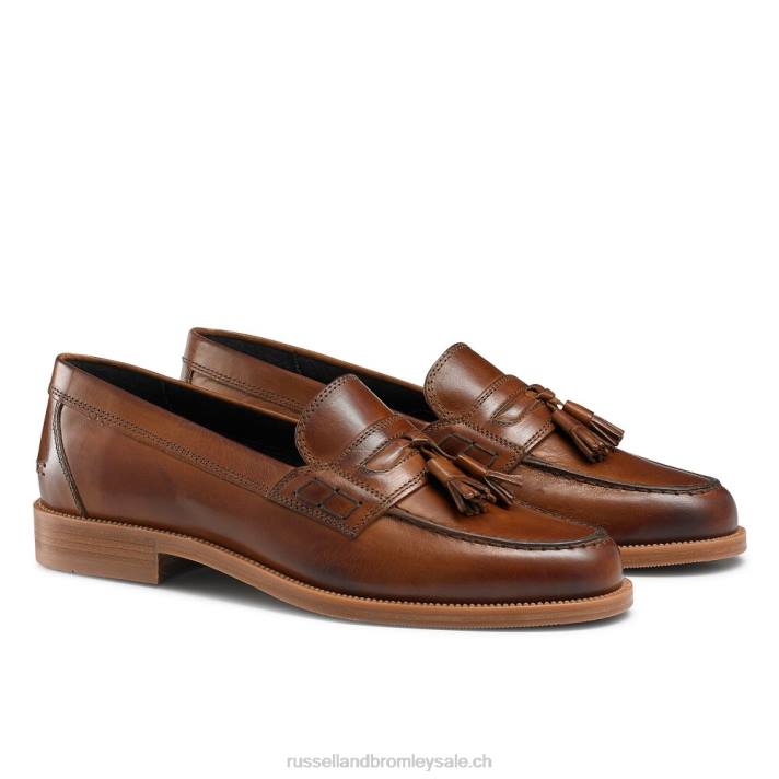 bronzer 8BN6548 Hommes Russell And Bromley keeble 3 mocassins universitaires à pampilles