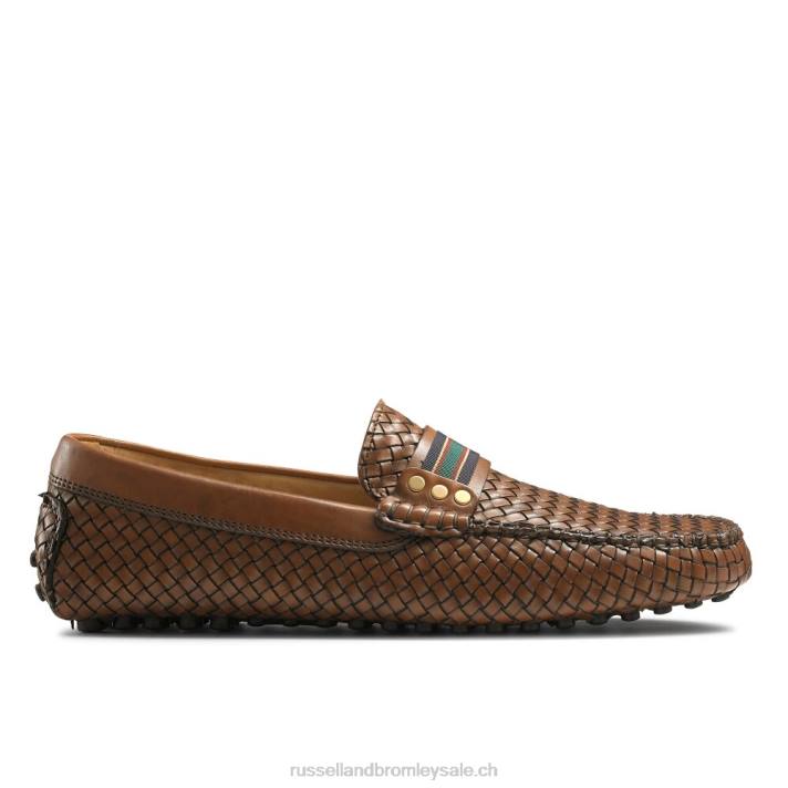 brun 8BN6481 Hommes Russell And Bromley spyder avec pilote