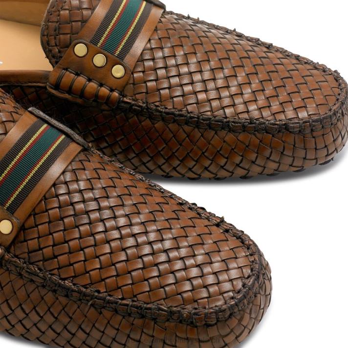 brun 8BN6501 Hommes Russell And Bromley mocassins sans dossier cabriolet