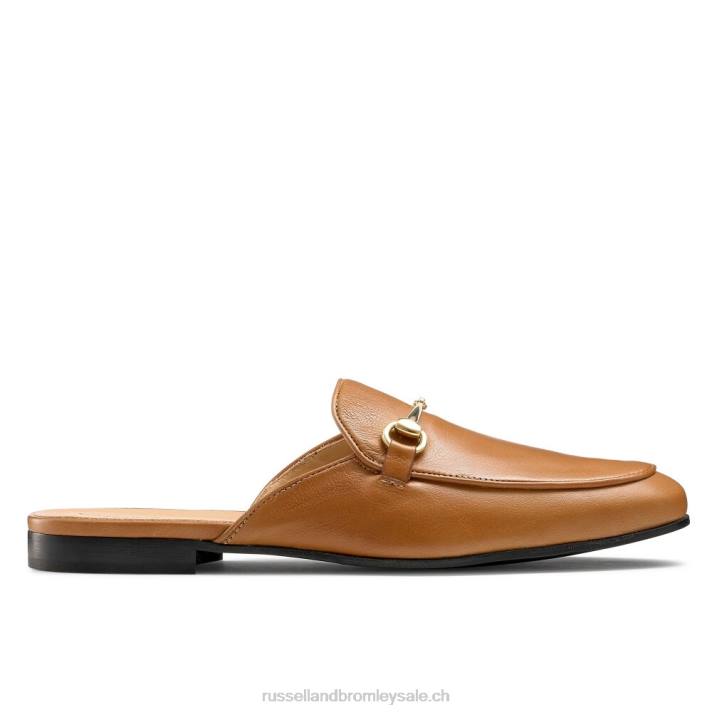 brun 8BN6546 Hommes Russell And Bromley mocassin sans dossier