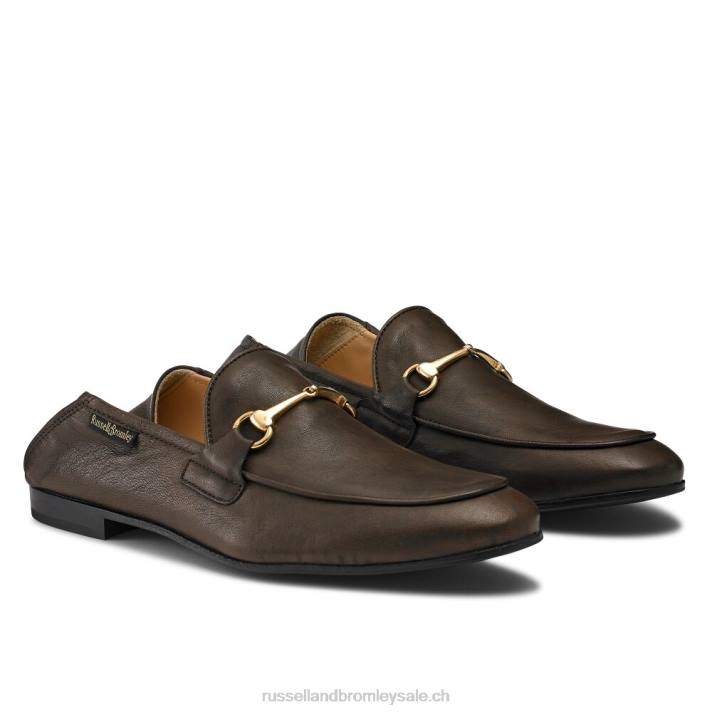 brun 8BN6553 Hommes Russell And Bromley mocassin m mocassin à mors