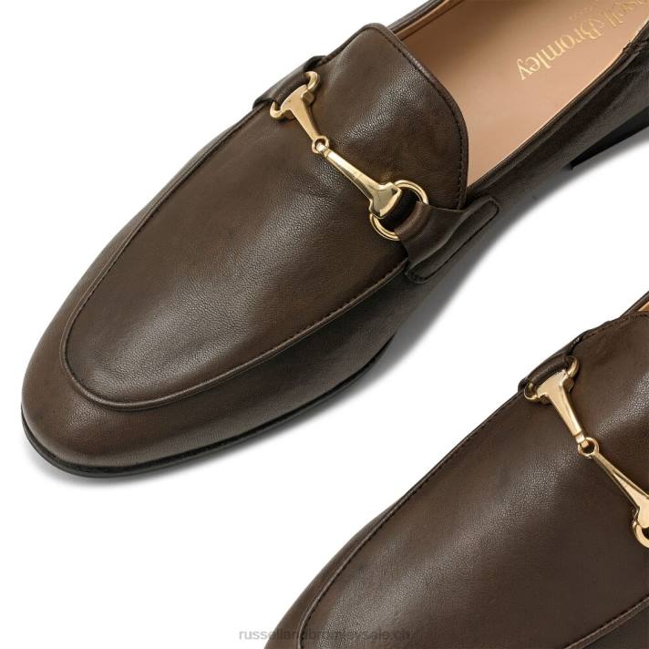 brun 8BN6553 Hommes Russell And Bromley mocassin m mocassin à mors