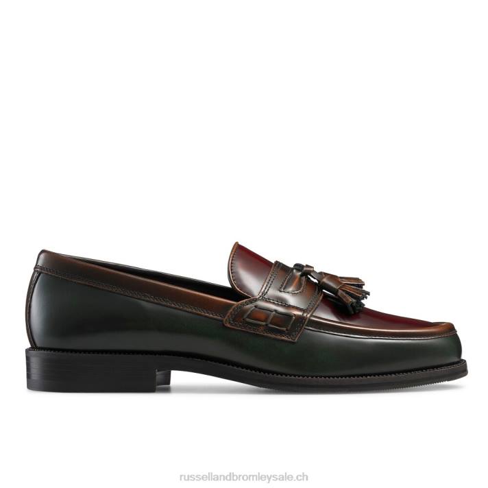 multi 8BN6555 Hommes Russell And Bromley keeble 4 mocassins universitaires à pampilles