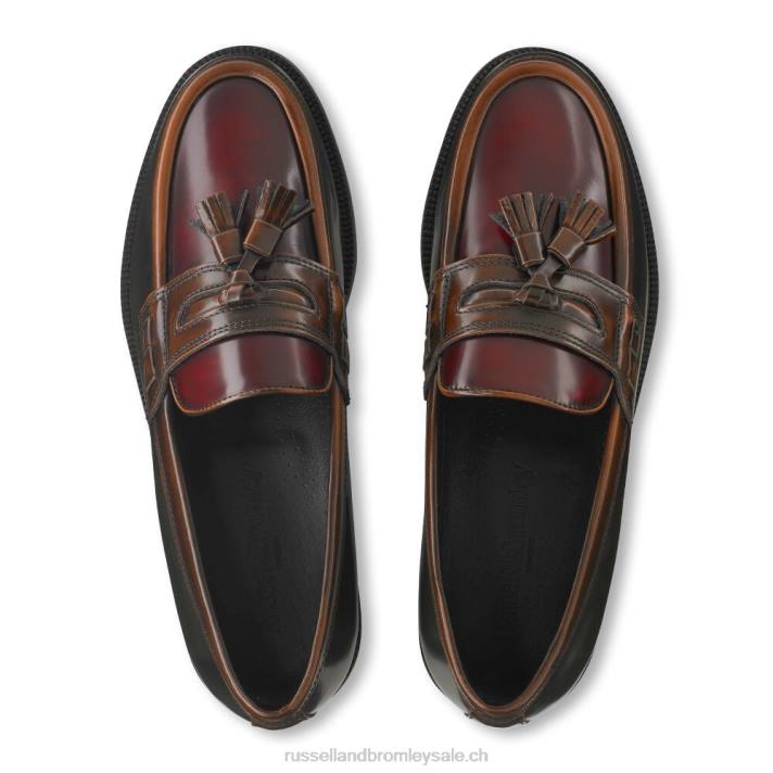 multi 8BN6555 Hommes Russell And Bromley keeble 4 mocassins universitaires à pampilles
