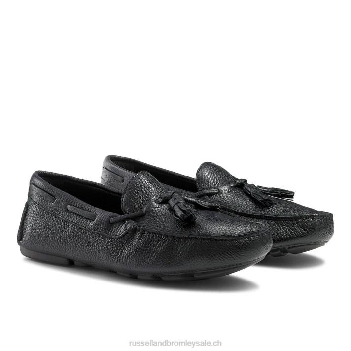 noir 8BN6494 Hommes Russell And Bromley pilote de pompon monza