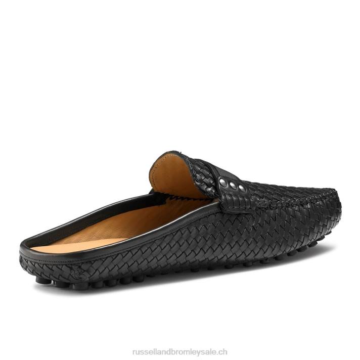 noir 8BN6499 Hommes Russell And Bromley mocassins sans dossier cabriolet