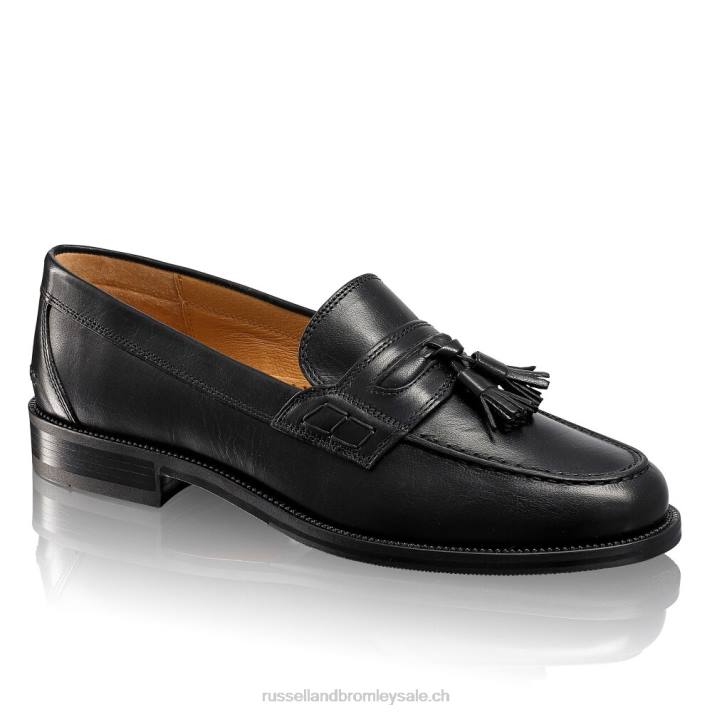 noir 8BN6549 Hommes Russell And Bromley keeble 3 mocassins universitaires à pampilles