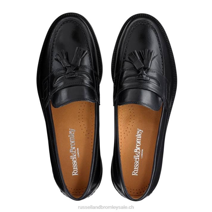 noir 8BN6549 Hommes Russell And Bromley keeble 3 mocassins universitaires à pampilles