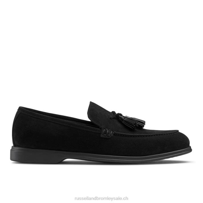 noir 8BN6559 Hommes Russell And Bromley mocassins à pampilles