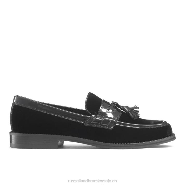 noir 8BN6572 Hommes Russell And Bromley keeble 4 mocassins universitaires à pampilles