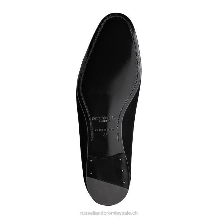 noir 8BN6578 Hommes Russell And Bromley slip-on à broderies baroques