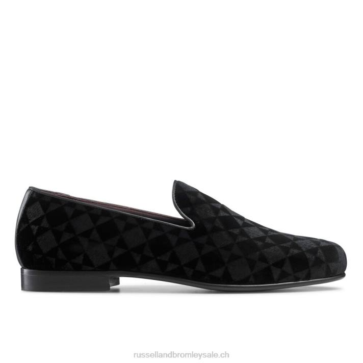 noir 8BN6580 Hommes Russell And Bromley robe basilique à enfiler