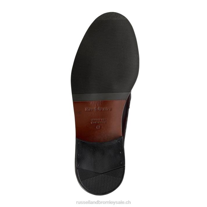 rouge 8BN6556 Hommes Russell And Bromley keeble 3 mocassins universitaires à pampilles